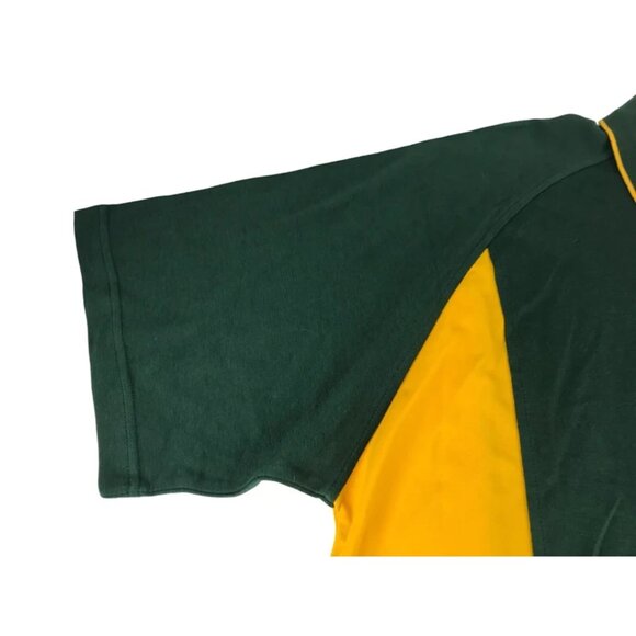 REEBOK Mens Green Gold NFL Football Green Bay Packers‎ Polo Shirt Size Large - Picture 5 of 16
